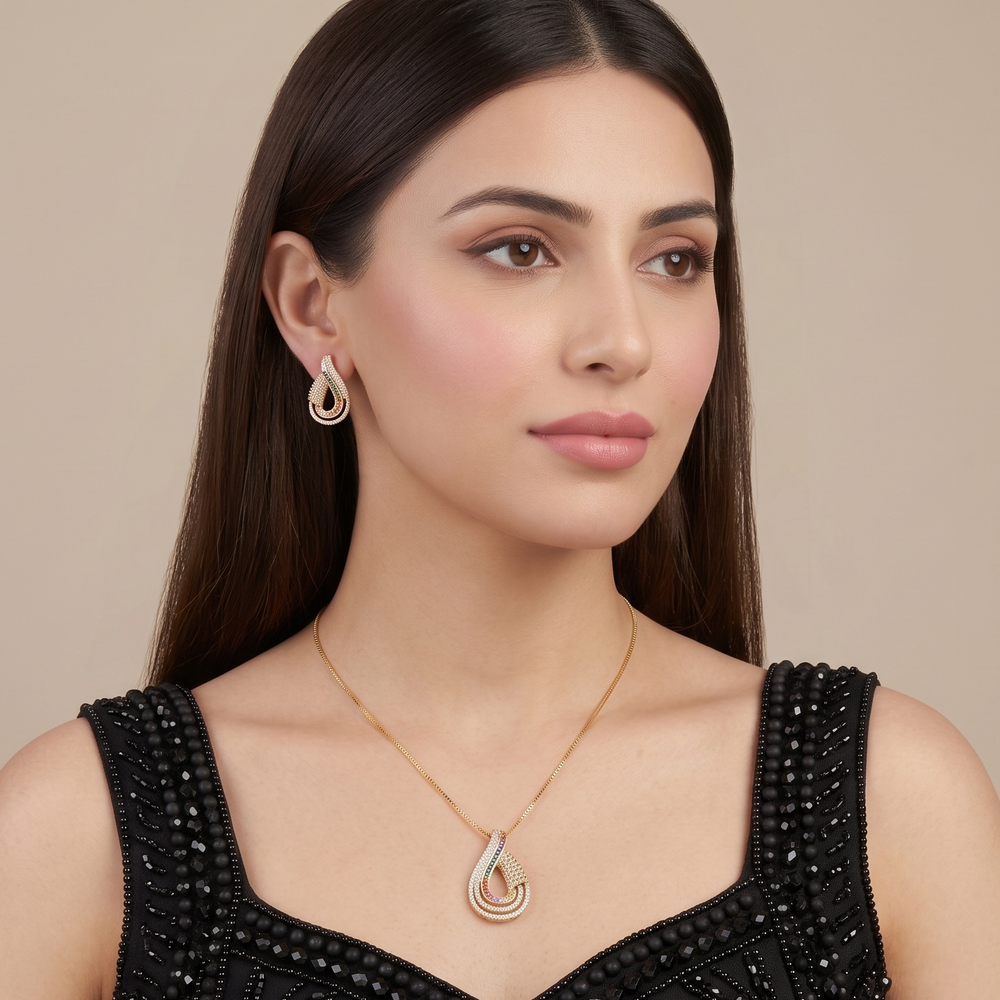 Sizzle & Swoop Pendant Set