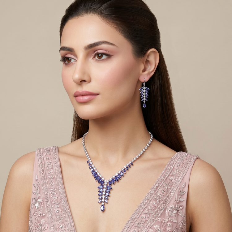 Majestic Plum Necklace Set