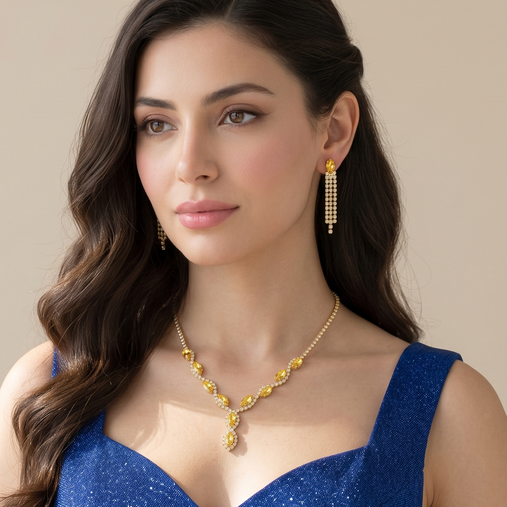 Golden Sunshine Radiance Necklace Set