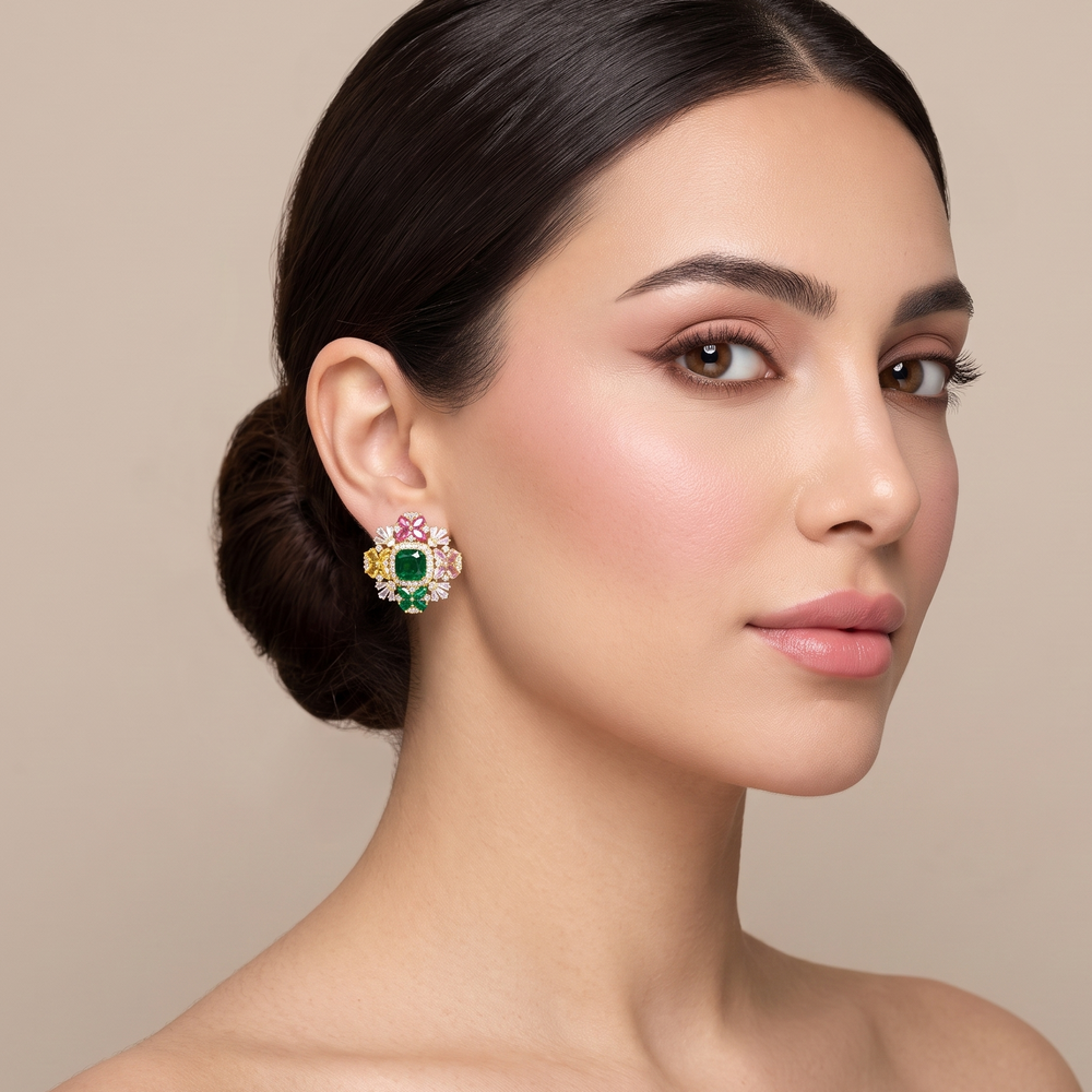 Jewel Mosaic Studs