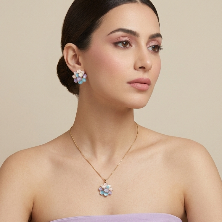 Macaron Bloom Pendant Set