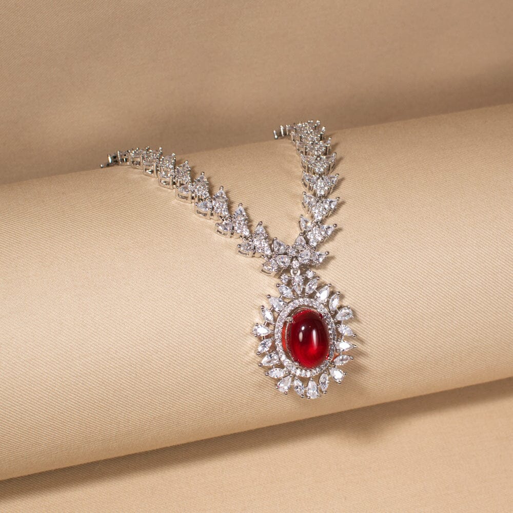 Alessia Necklace Set - Red