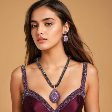 Amara Quartz Necklace Set - Glitterati Collection