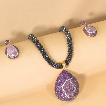 Amara Quartz Necklace Set - Glitterati Collection