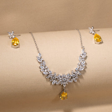 Amber Haze Sparkle Necklace Set