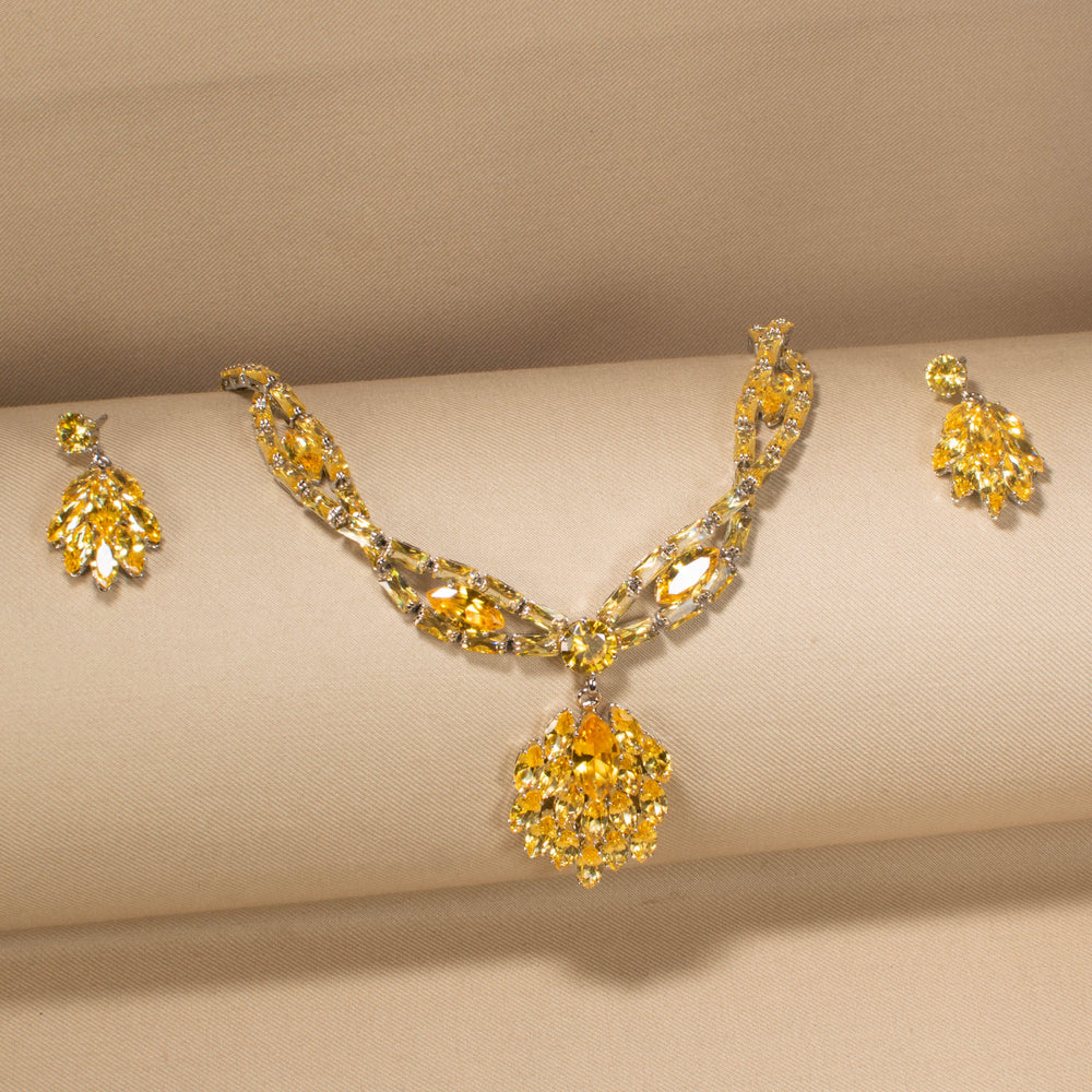 Amber Sunshine Chandelier Set