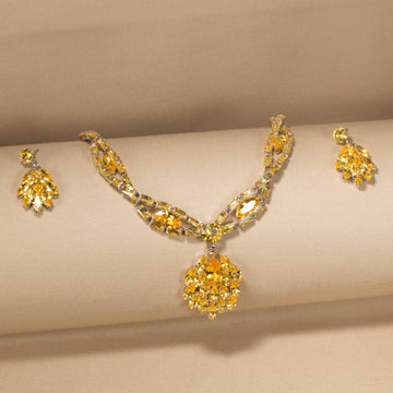 Amber Sunshine Chandelier Set