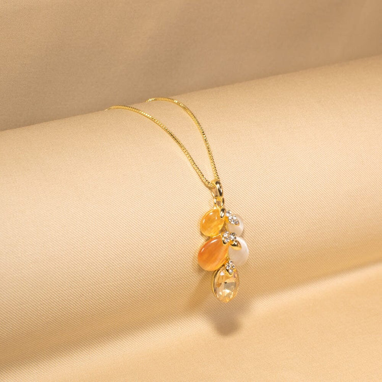 Amber Tide Pendant Set  - Edgy Collection