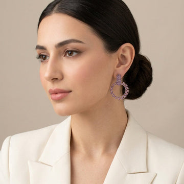 Amethyst Orbit Earrings