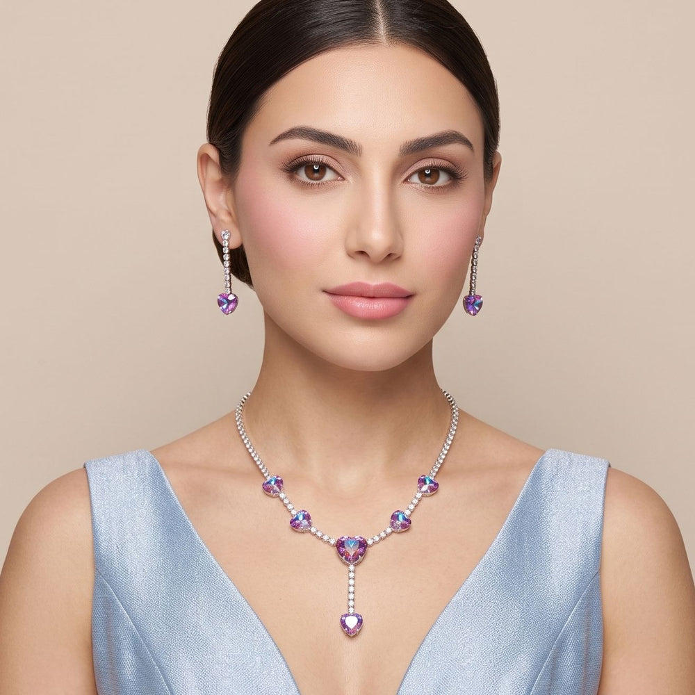 Amethyst Romance Y-Necklace Set