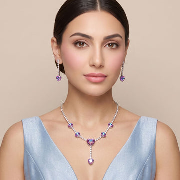 Amethyst Romance Y-Necklace Set
