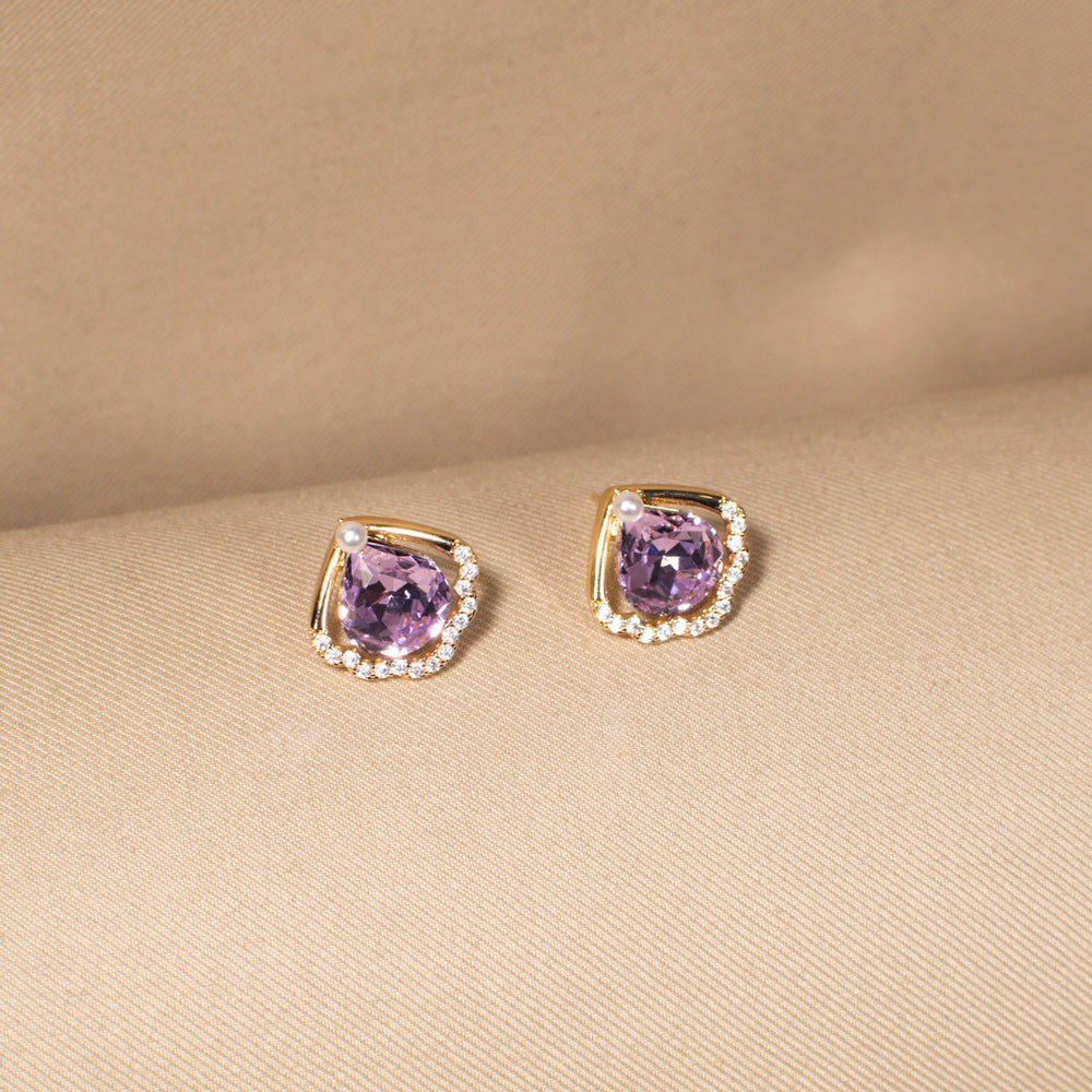 Amethyst Shell Pendant Set
