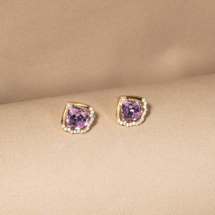 Amethyst Shell Pendant Set