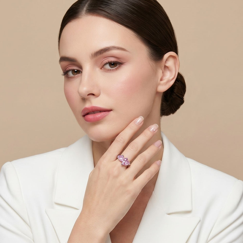 Amour Duo Ring - Pink