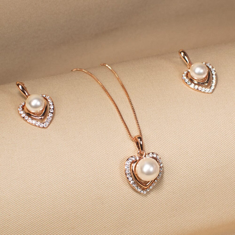 Amour Heart Pendant Set-Minima Collection