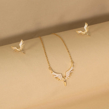 Angel Wings Pendant Set - Edgy Collection