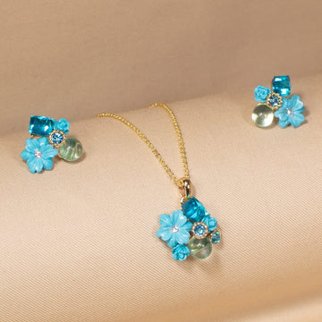 Anya Pendant Set-Blue-Nature Collection