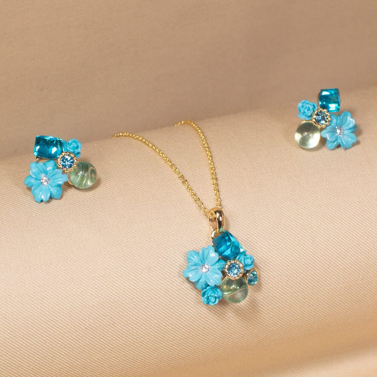 Anya Pendant Set-Blue-Nature Collection