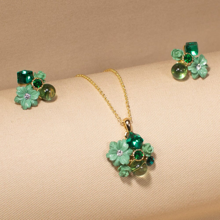 Anya Pendant Set-Green-Nature Collection