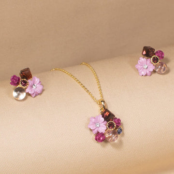 Anya Pendant Set-Purple-Nature Collection