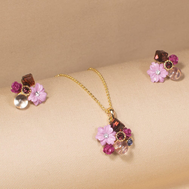 Anya Pendant Set-Purple-Nature Collection