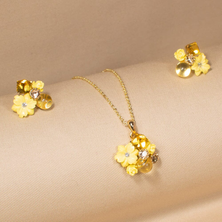 Anya Pendant Set-Yellow-Nature Collection