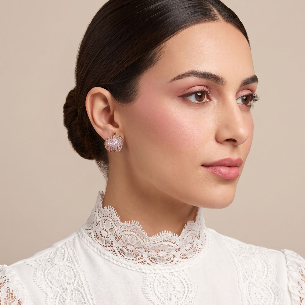 Apple Of My Eye Studs - Pink