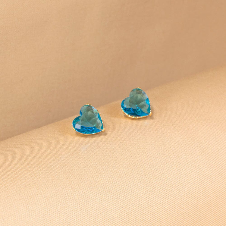 Aqua Heart Pendant Set - Minima Collection