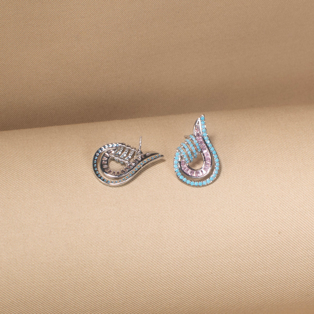Aqua Wave Loop Studs