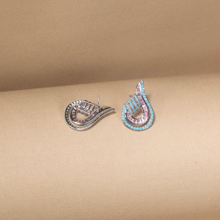 Aqua Wave Loop Studs