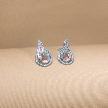 Aqua Wave Loop Studs