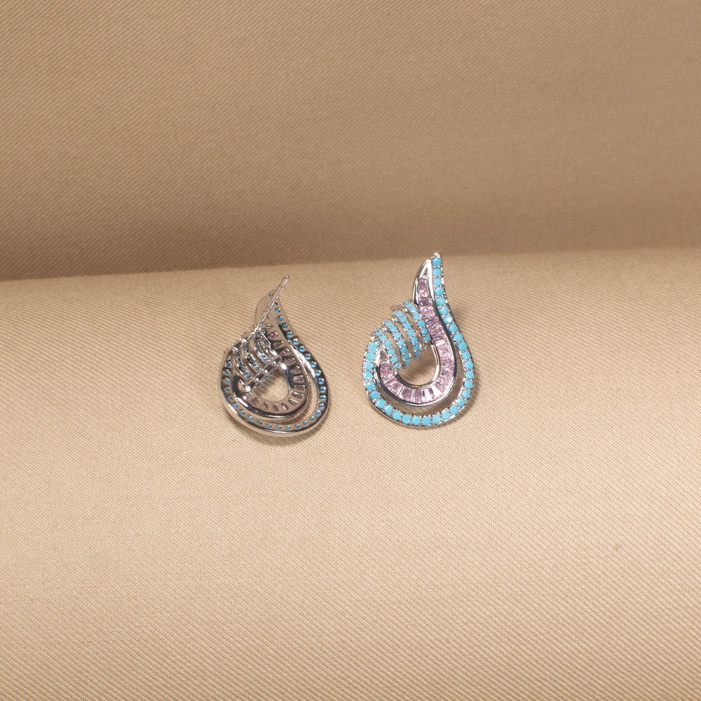 Aqua Wave Loop Studs