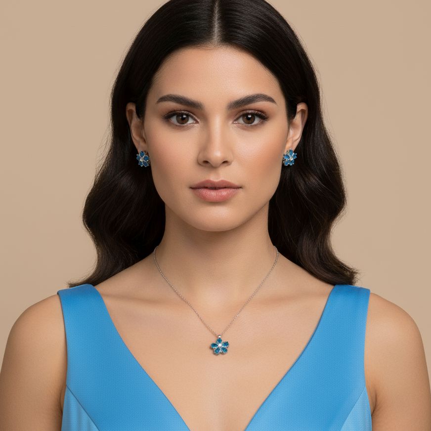 Arctic Flower Pendant Set-Minima Collection