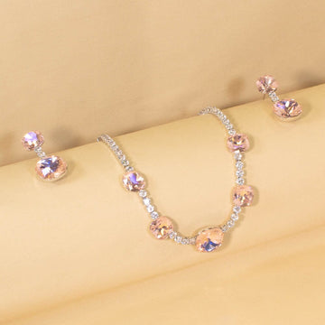 Asmi Necklace Set - Pink - Glitterati Collection