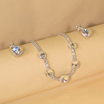 Asmi Necklace Set - White - Glitterati Collection