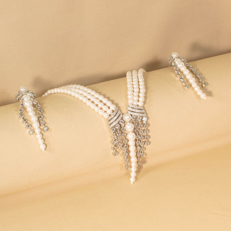Astra Glint Necklace Set - Pratha Collection