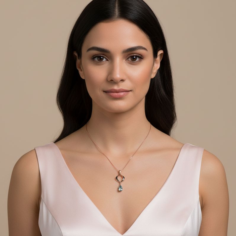 Aura Twist Chain Pendant (No earrings)