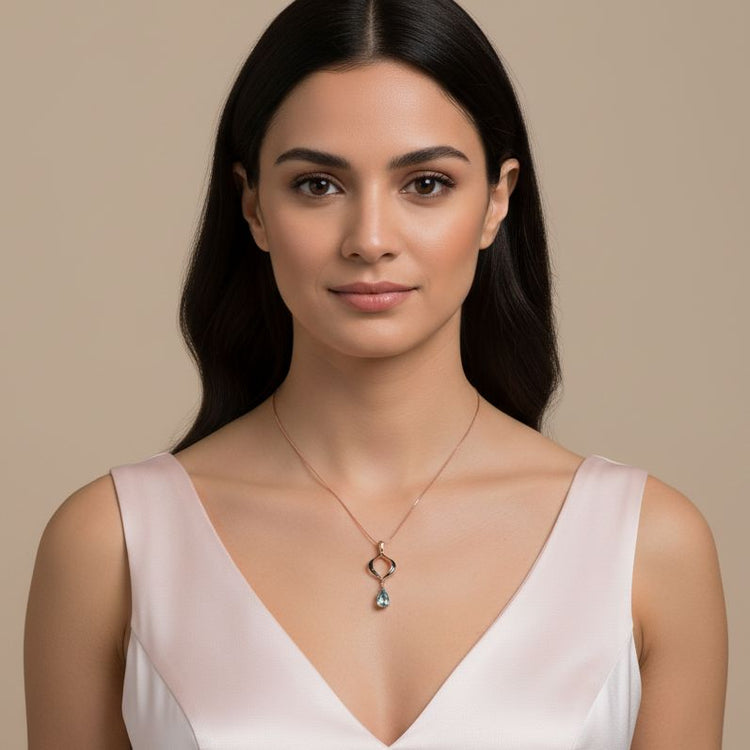 Aura Twist Chain Pendant (No earrings)