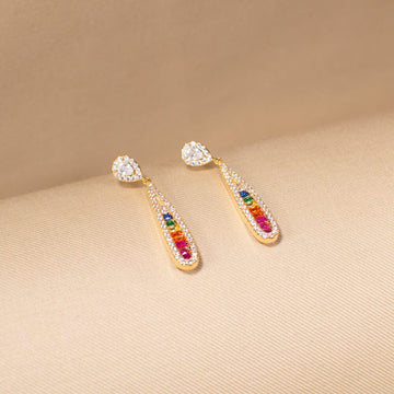 Aurora Teardrop Danglers - Edgy Collection