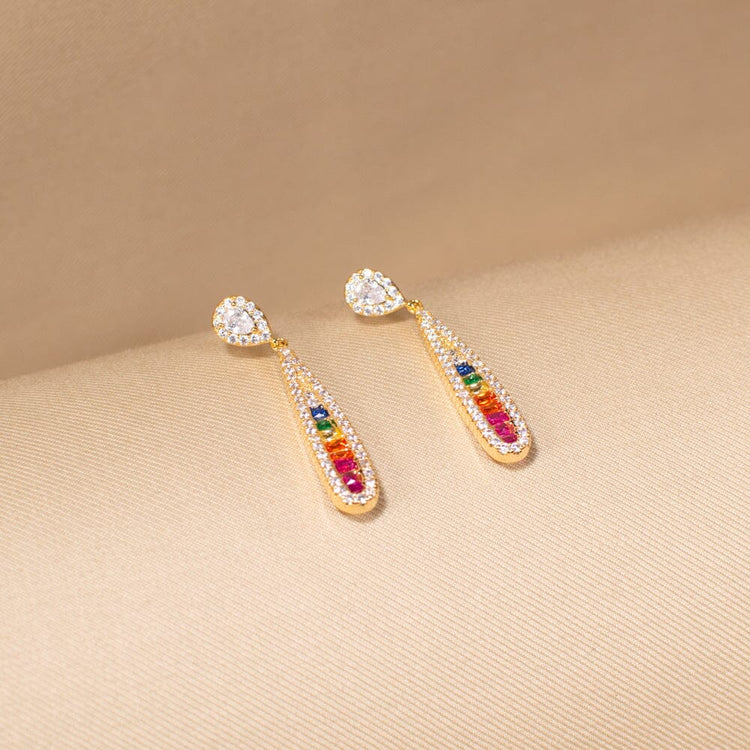 Aurora Teardrop Danglers - Edgy Collection