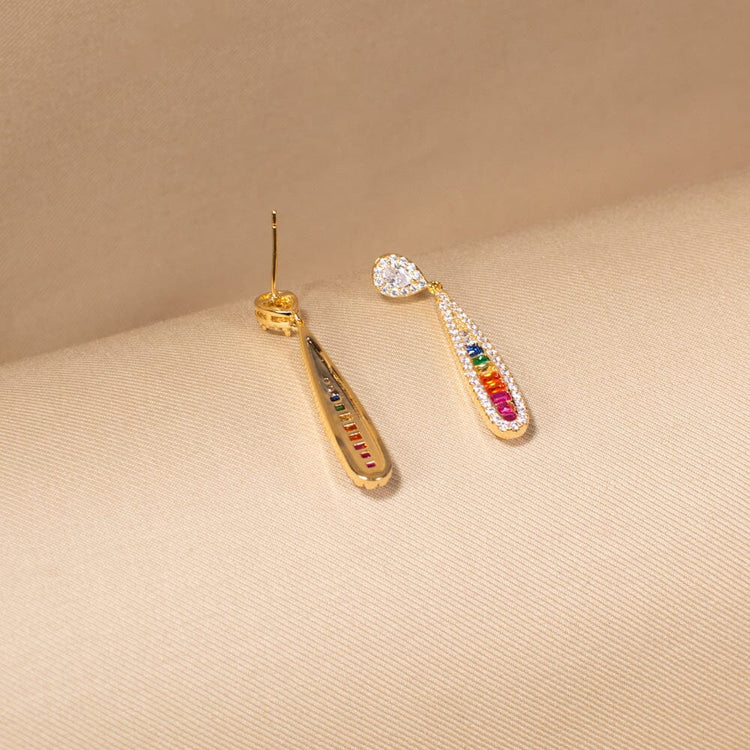 Aurora Teardrop Danglers - Edgy Collection