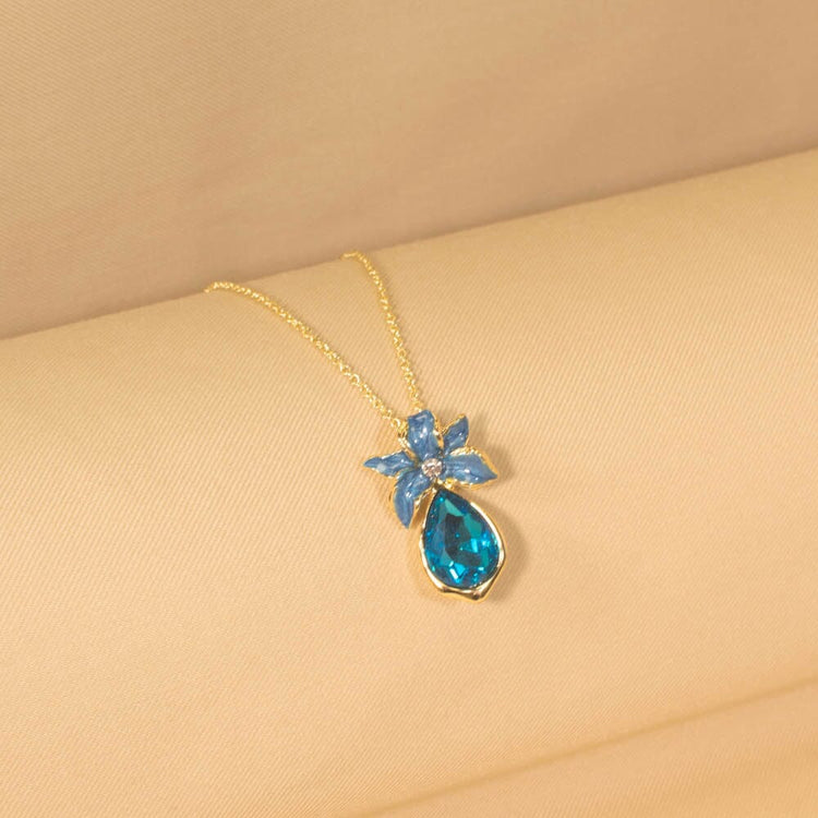 Azure Bloom Pendant Set - Minima Collection