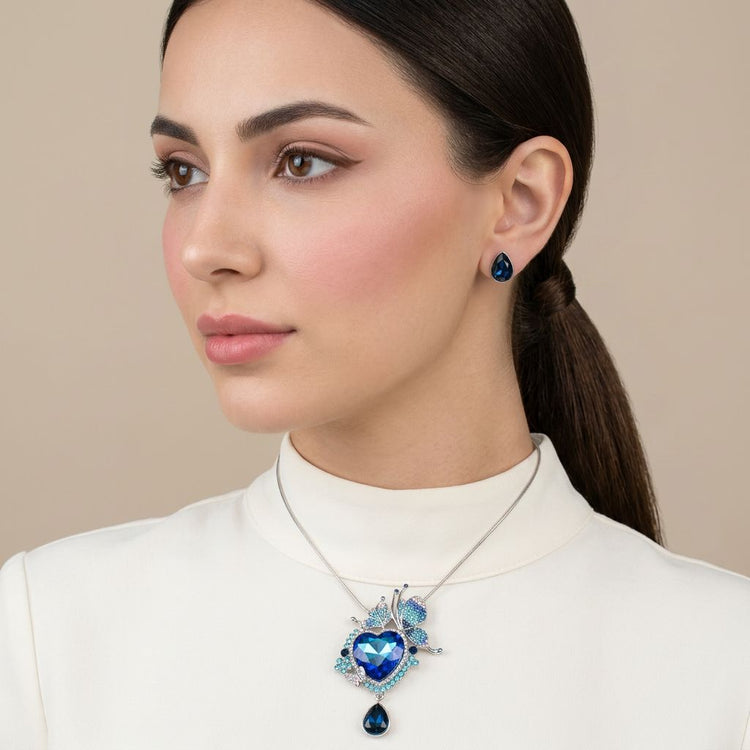 Azure Heart Empress Pendant Set