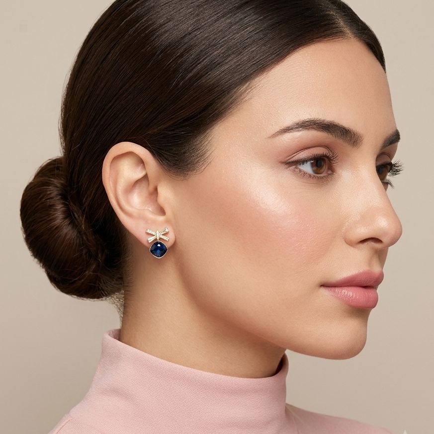 Azure Tie Earring