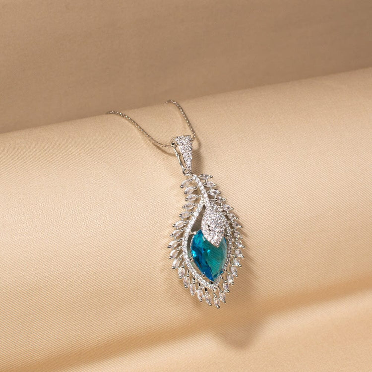 Azure Zenith Pendant Set-Edgy Collection