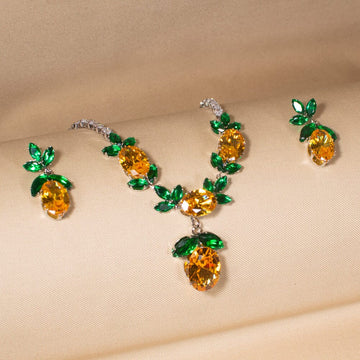 Bavarian Fruit Necklace Set-Glitterati Collection