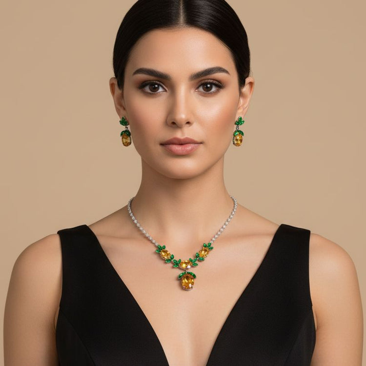 Bavarian Fruit Necklace Set-Glitterati Collection