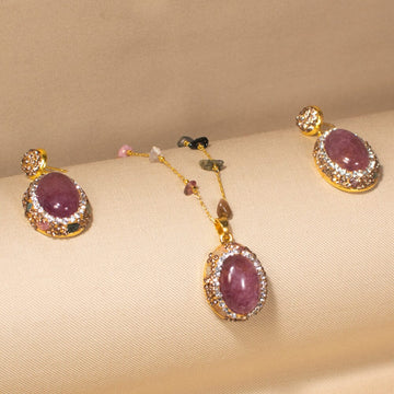 Berry Muse Necklace Set- Pratha Collection