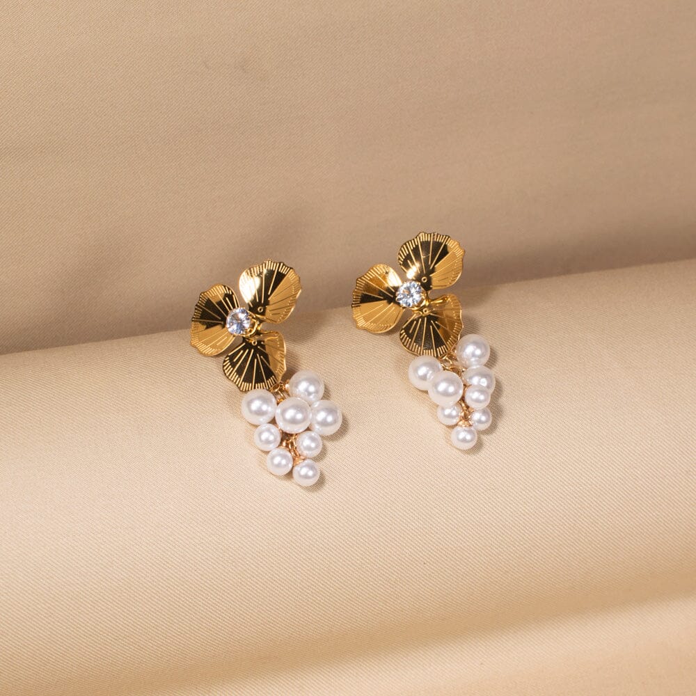 Flourish Pearl Earrings - Edgy Collection