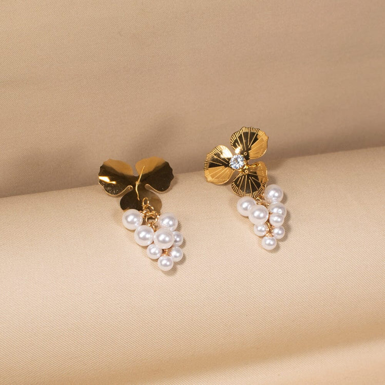 Flourish Pearl Earrings - Edgy Collection